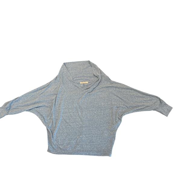 We The Free by Free People Heather Blue Batwing Wide Neck Top Women's Size S - Picture 6 of 9